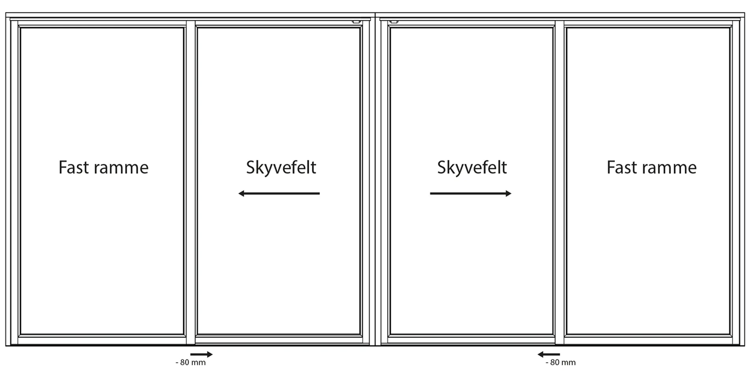 Illustrasjon heve-skyvedør
